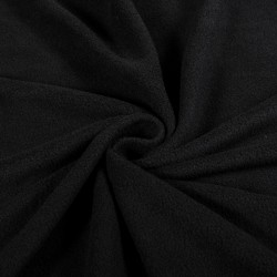 Ткань Флис Односторонний 180 гр/м2 (Ширина 150см), цвет Черный (на отрез) в Смоленске