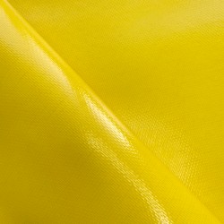 Ткань ПВХ 600 гр/м2 плотная (Ширина 1,5м), цвет Жёлтый (на отрез) в Смоленске