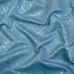 Ткань Блэкаут для штор светозатемняющая 75% &quot;Ледовое тиснение, Голубой&quot; (на отрез)  в Смоленске