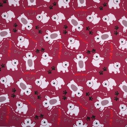 Ткань Oxford 600D PU (Ширина 1,48м), принт &quot;Белые мишки&quot; (на отрез) в Смоленске