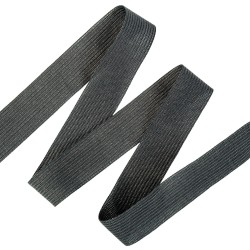 Окантовочная лента-бейка, цвет Чёрный 22мм (на отрез) в Смоленске