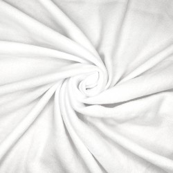 Ткань Флис Односторонний 130 гр/м2 (Ширина 150см), цвет Белый (на отрез) в Смоленске