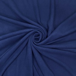 Ткань Флис Односторонний 130 гр/м2 (Ширина 150см), цвет Темно-синий (на отрез) в Смоленске