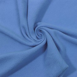 Ткань Флис Односторонний 130 гр/м2 (Ширина 150см), цвет Голубой (на отрез) в Смоленске