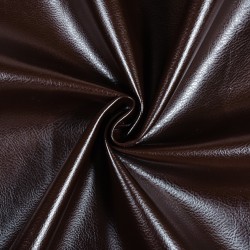 Ткань Дерматин (Кожзам) для мебели (Ширина 138см), цвет Темно-Коричневый (на отрез) в Смоленске