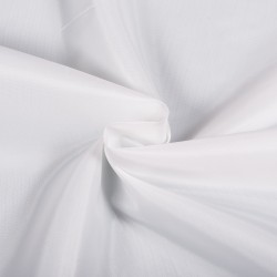 Ткань подкладочная Таффета 190Т (Ширина 150см), цвет Белый (на отрез) в Смоленске