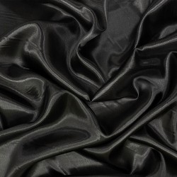 Ткань Атлас-сатин (Ширина 150см), цвет Черный (на отрез) в Смоленске