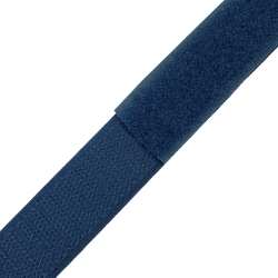 Контактная лента 25мм цвет Синий (велькро-липучка, на отрез)  в Смоленске
