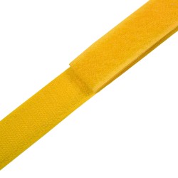 Контактная лента 25мм цвет Жёлтый (велькро-липучка, на отрез) в Смоленске