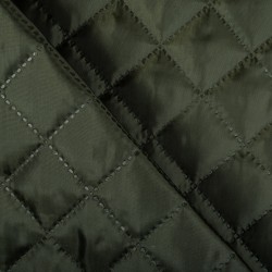 Стеганая подкладочная ткань с синтепоном (100гр/м2) (Ширина 150см), цвет Хаки (на отрез) в Смоленске